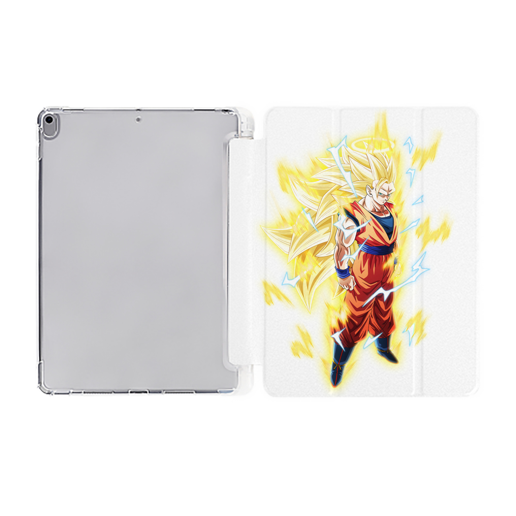 （画像用） ドラゴンボール 孫悟空（そん ごくう）Son Goku カカロット DRAGON BALL Kakarotto IPad ケース ペン収納付き 三つ折りスタンド PUレザー×シリコン 対応機種9.5/10.5/10.9インチ